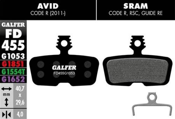 Galfer Performance FD455 Sram Code R/Code RSC/DB8/Motive Bremsbeläge