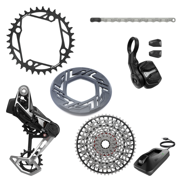 SRAM Groupset XX Eagle AXS Transmission 104BCD, black/silver, 34T