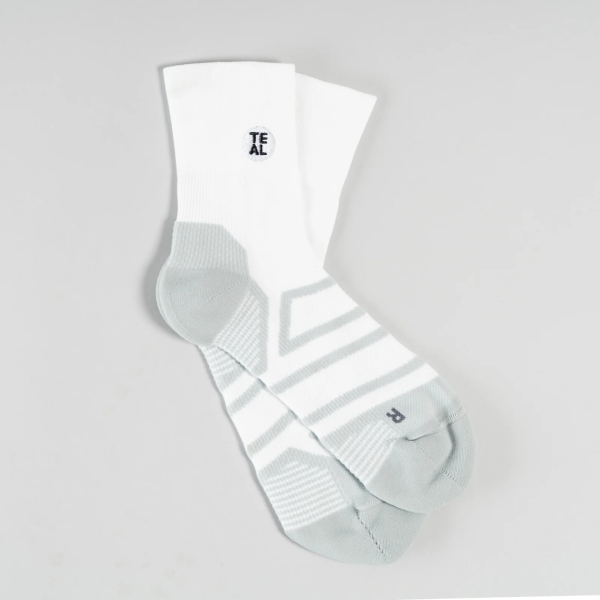 Teal Project Performance Sock Mid White/Pebble