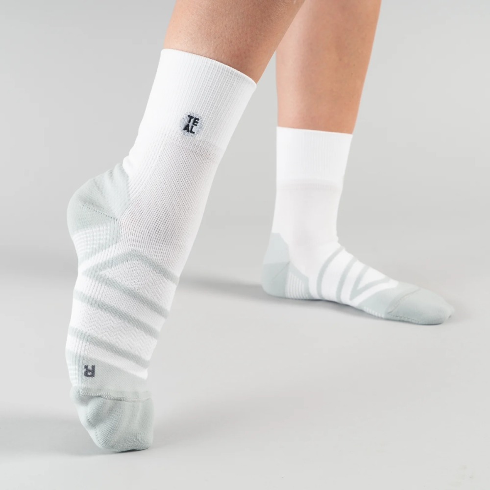 Teal Project Performance Sock Mid White/Pebble